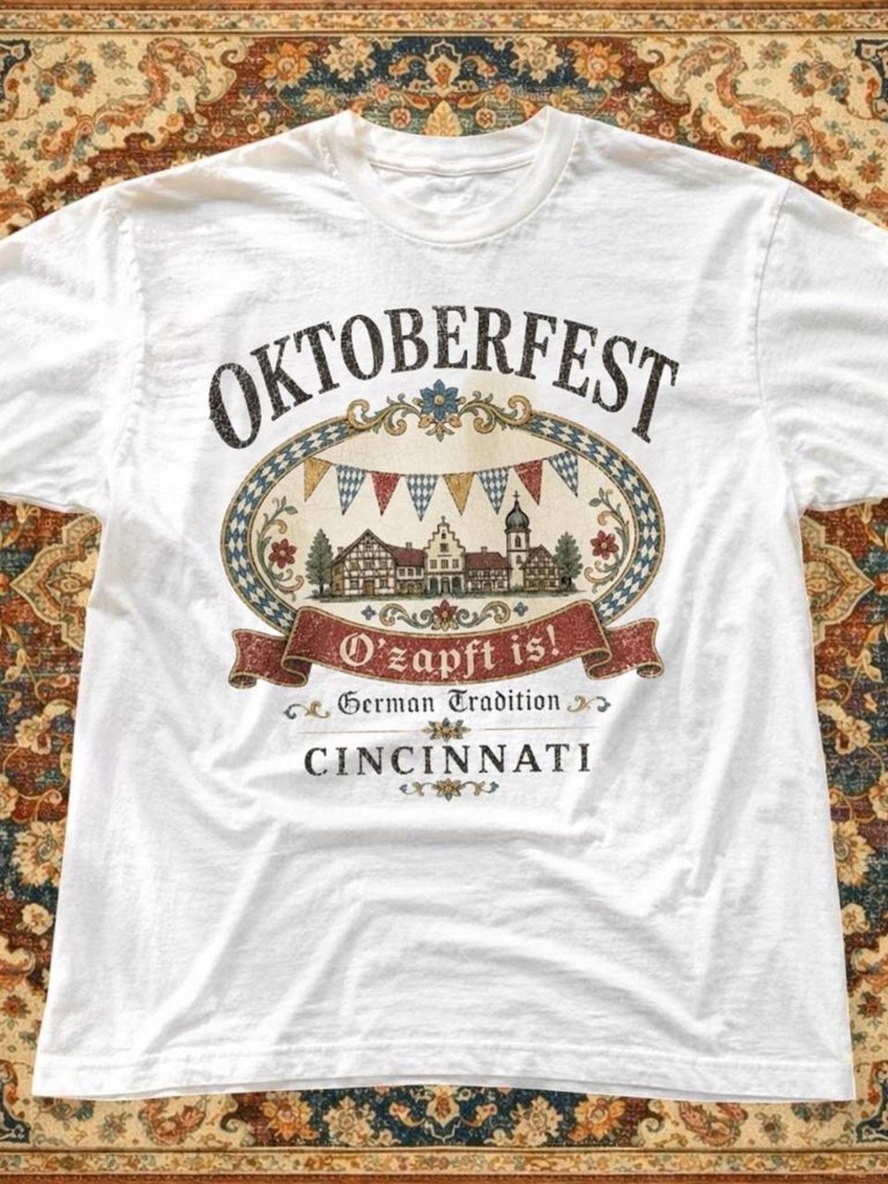 Gildan White Oktoberfest Cincinnati Graphic Tee